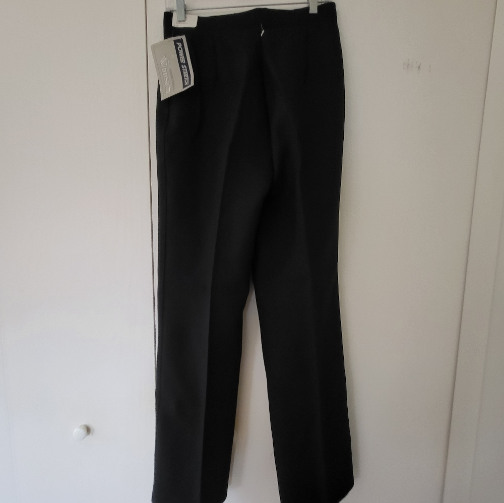 NWT Wamsutta Le Fit Power Stretch Black Pants Sz 12
